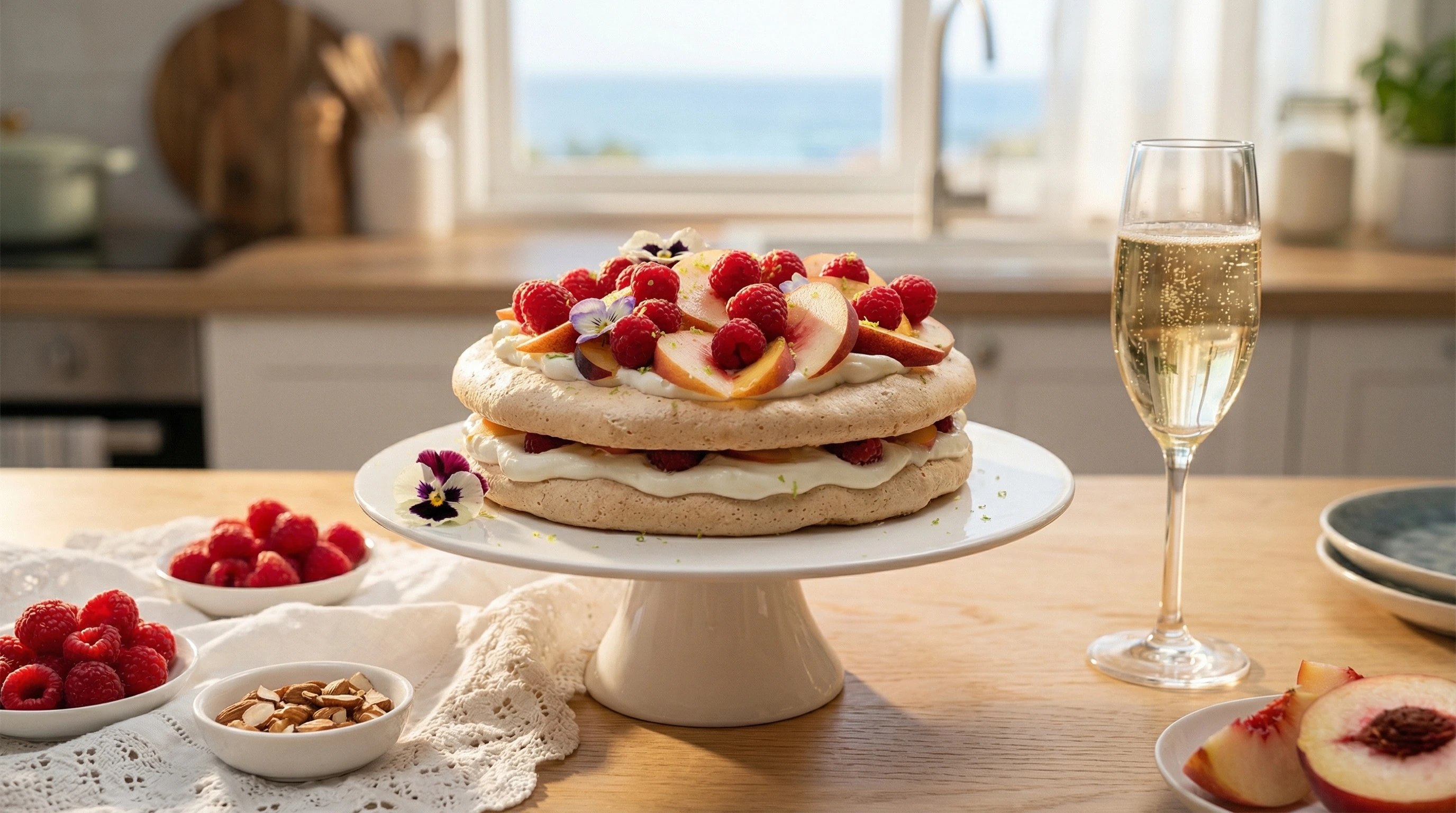 Торт Melba Almond Meringue