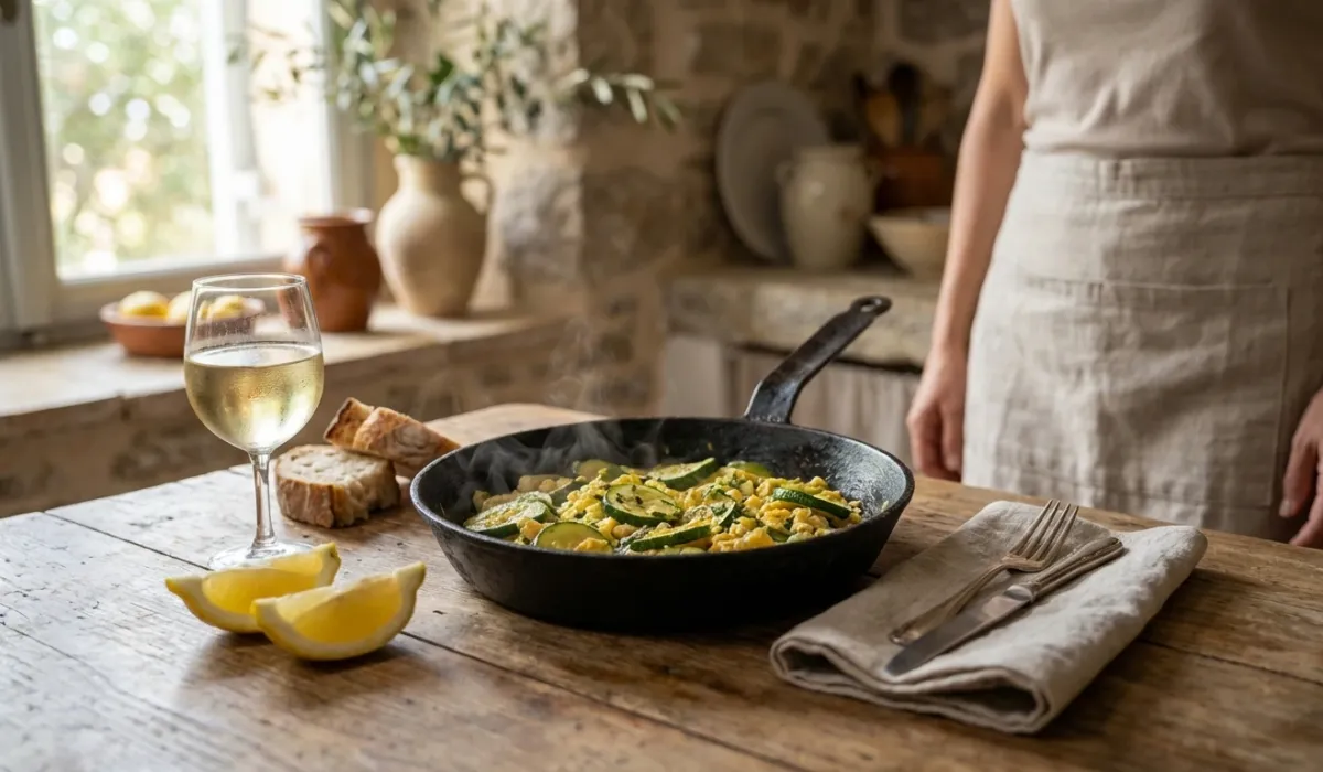 Zucchini con huevos