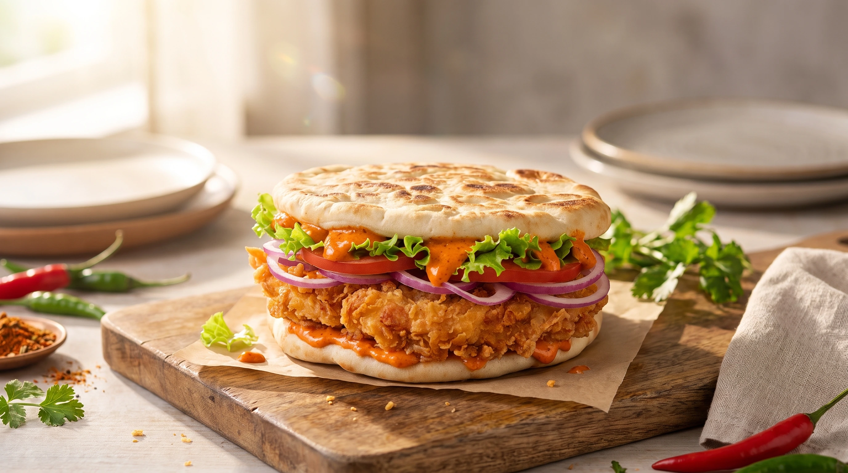 KFC lanza hamburguesas de pan naan