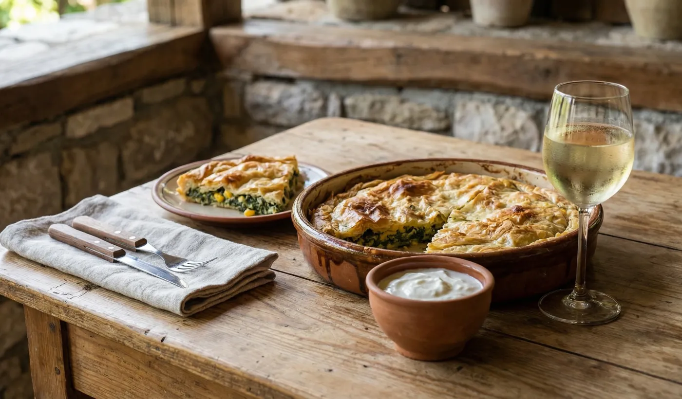Spinach Corn Pie Casserole - золотой, сытный кусочек комфорта