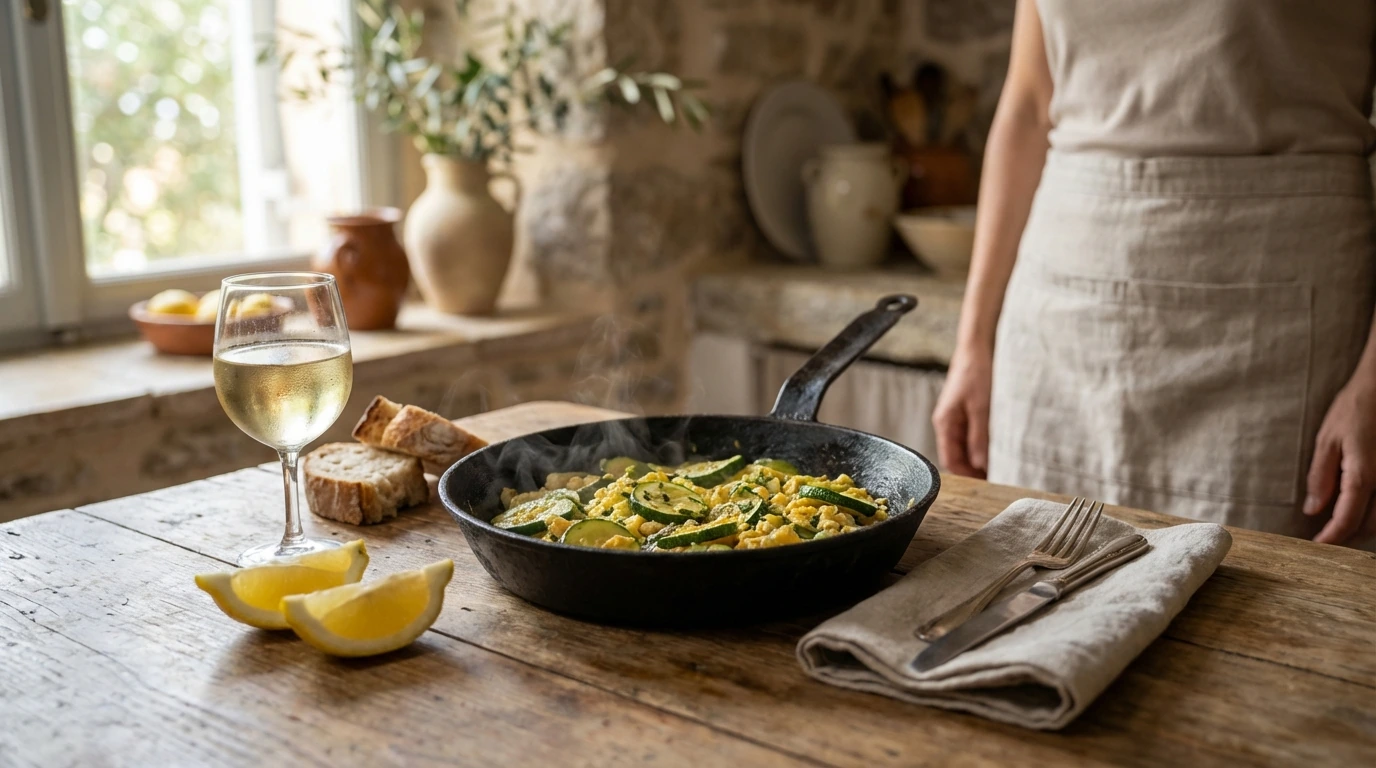Zucchini con huevos