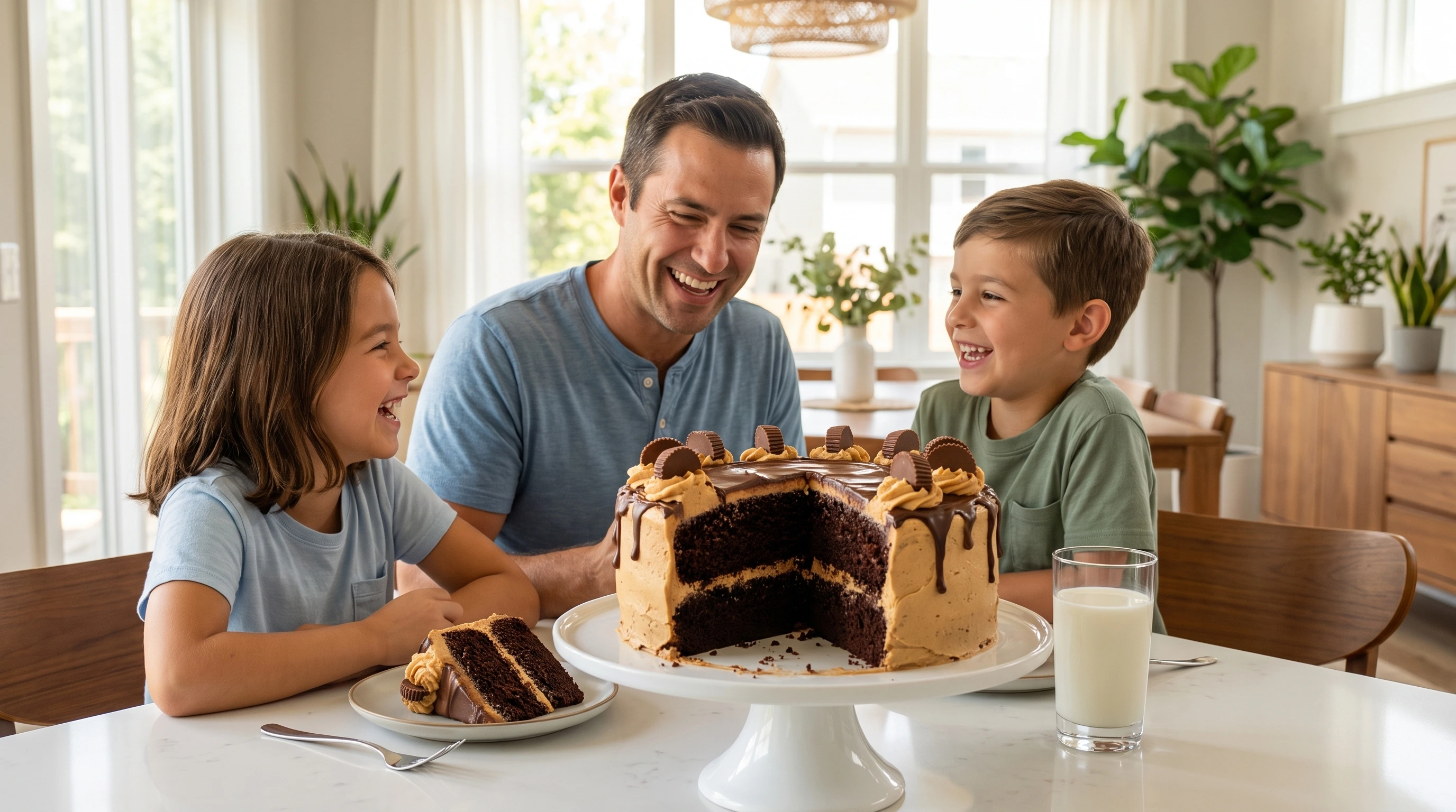 Chocolate Peanut Butter Birthday Cake