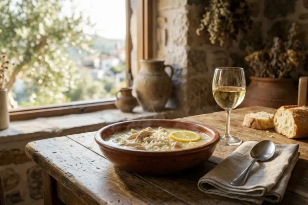 Griego-Estilo Lemon & Chicken Soup