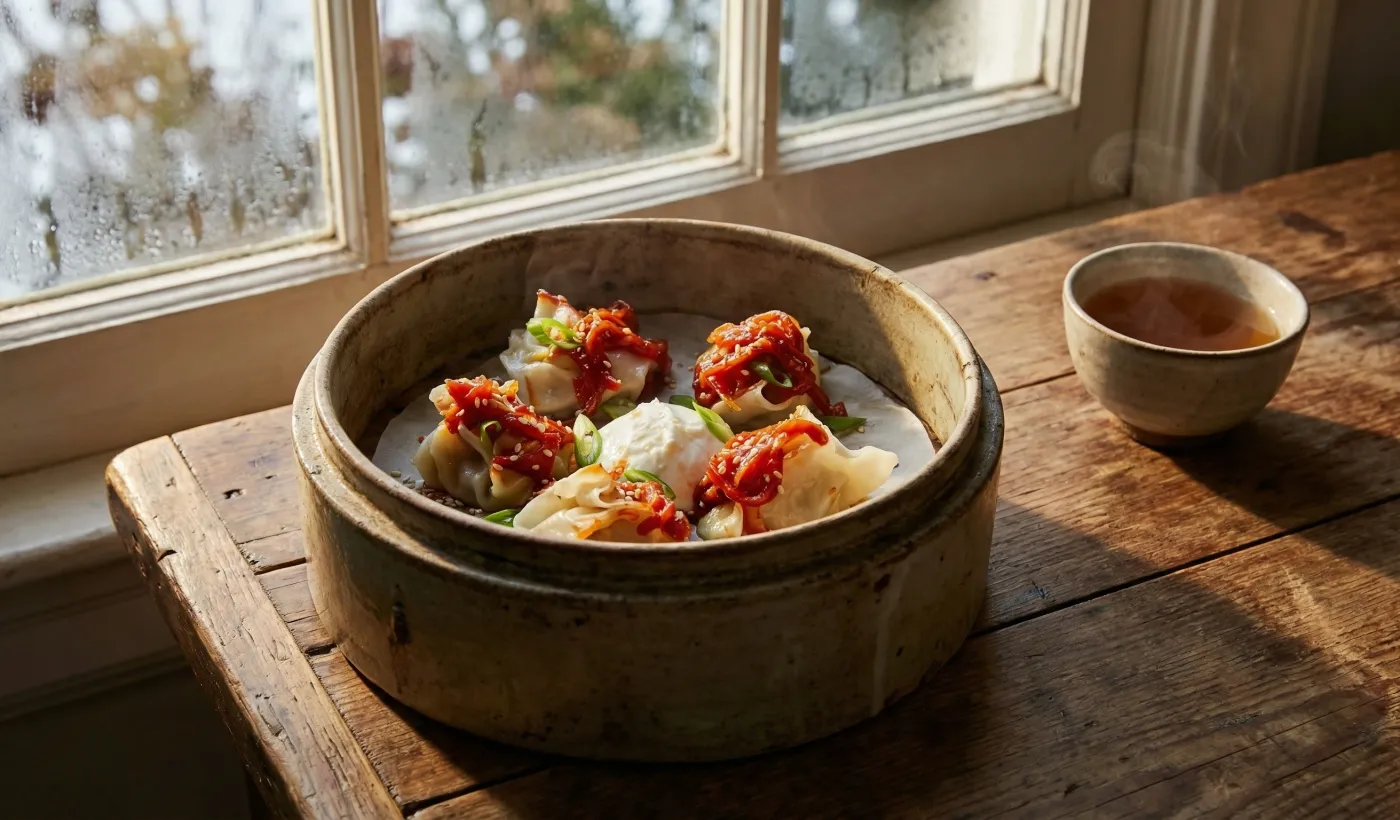 Silk Road Dumplings avec feu coréen