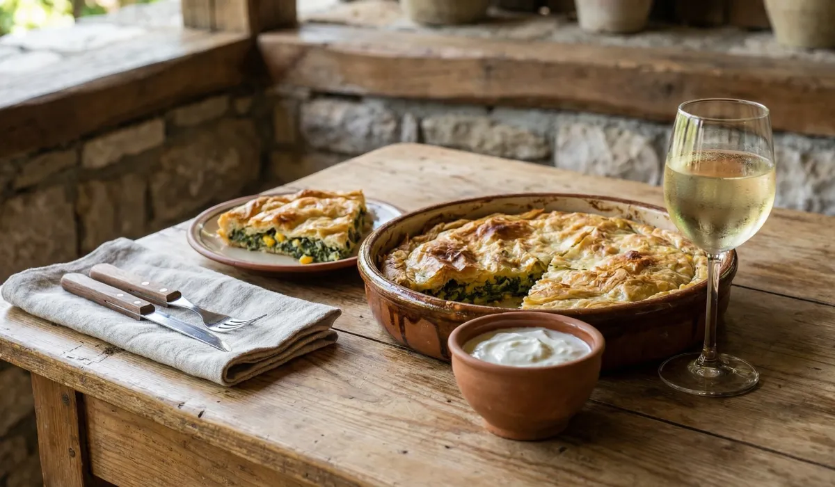 Кукурузный пирог с шпинатом Casserole