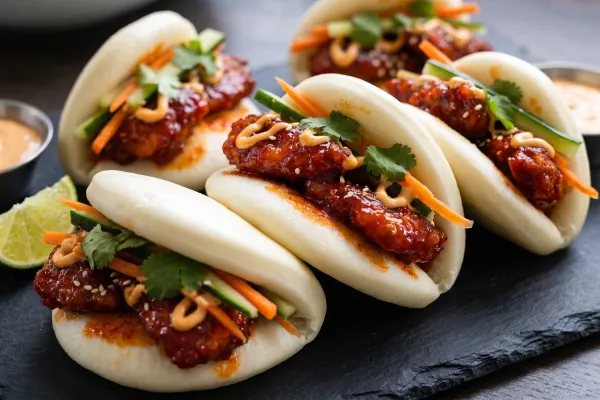 Gochujang Poulet avec Bun Bao