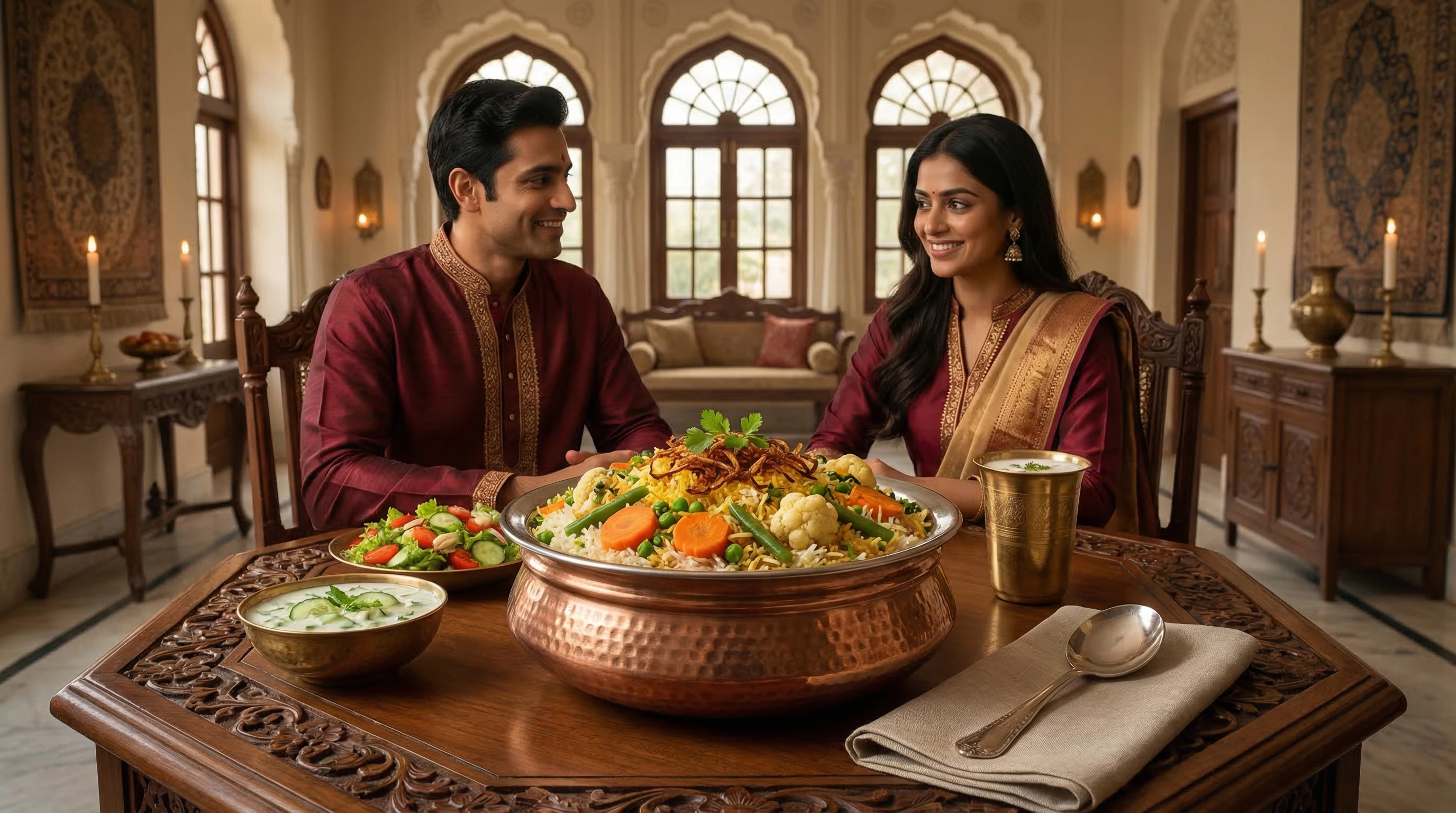 Biryani de légumes aromatiques