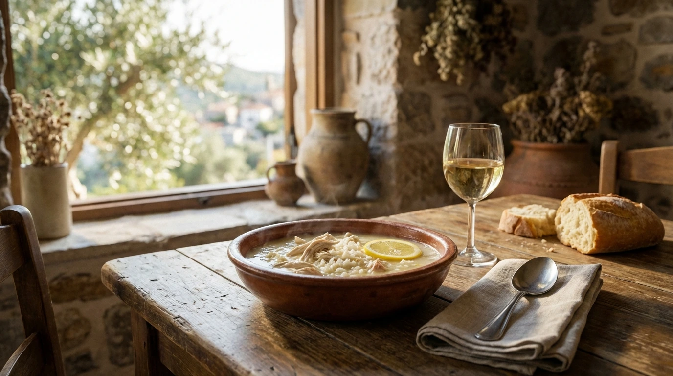 Griego-Estilo Lemon & Chicken Soup