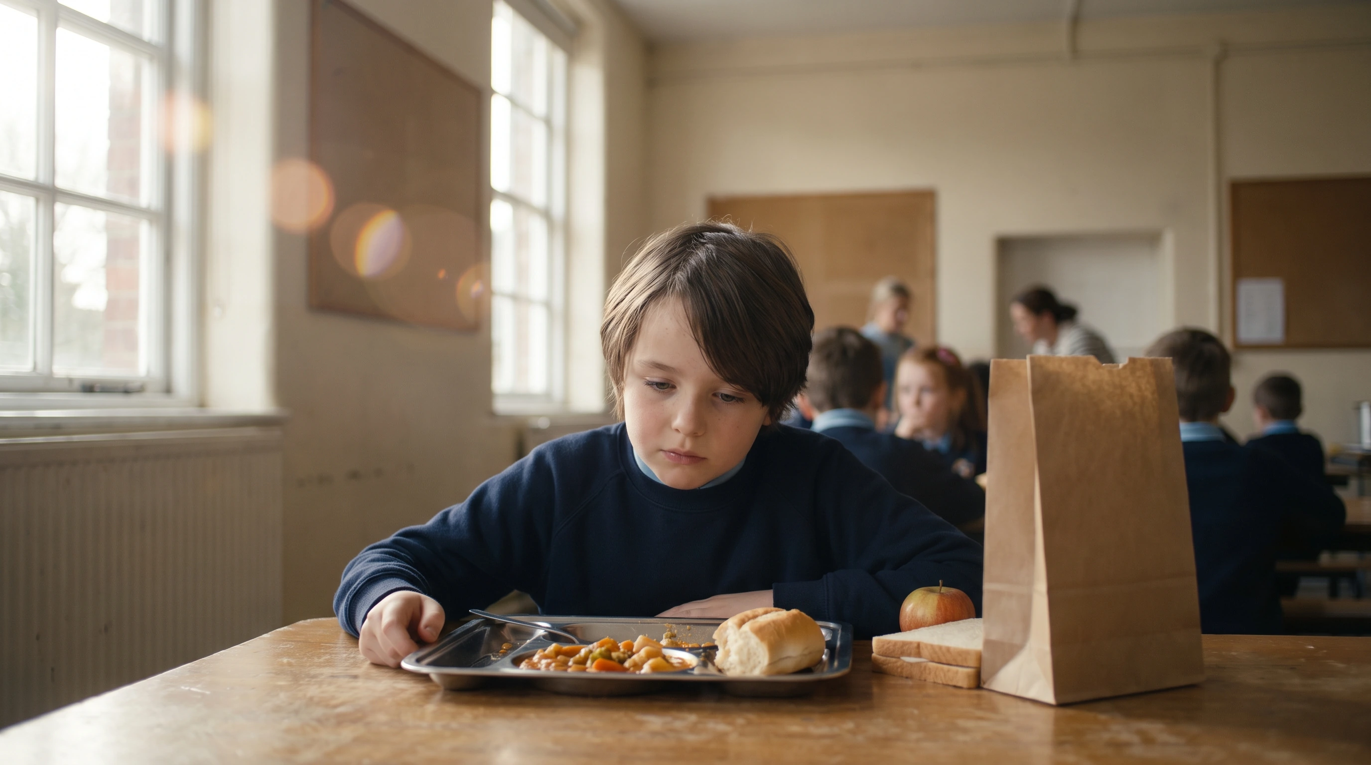 El almuerzo escolar que vuelve intacto