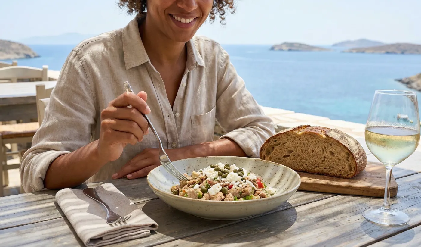 Bright and Briny: A Mediterranean Tuna Salad
