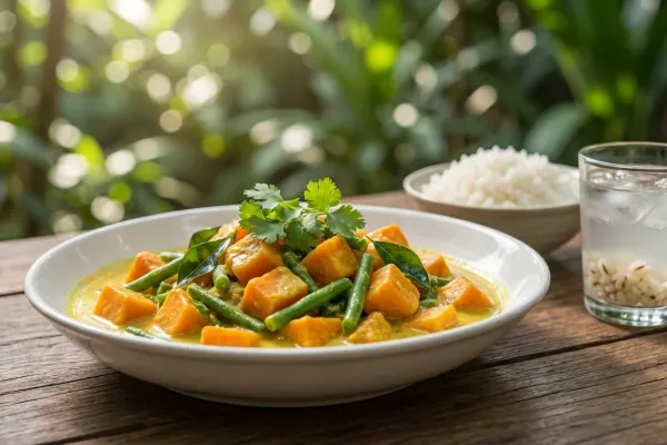 Sweet Potato and Green Bean Lemak