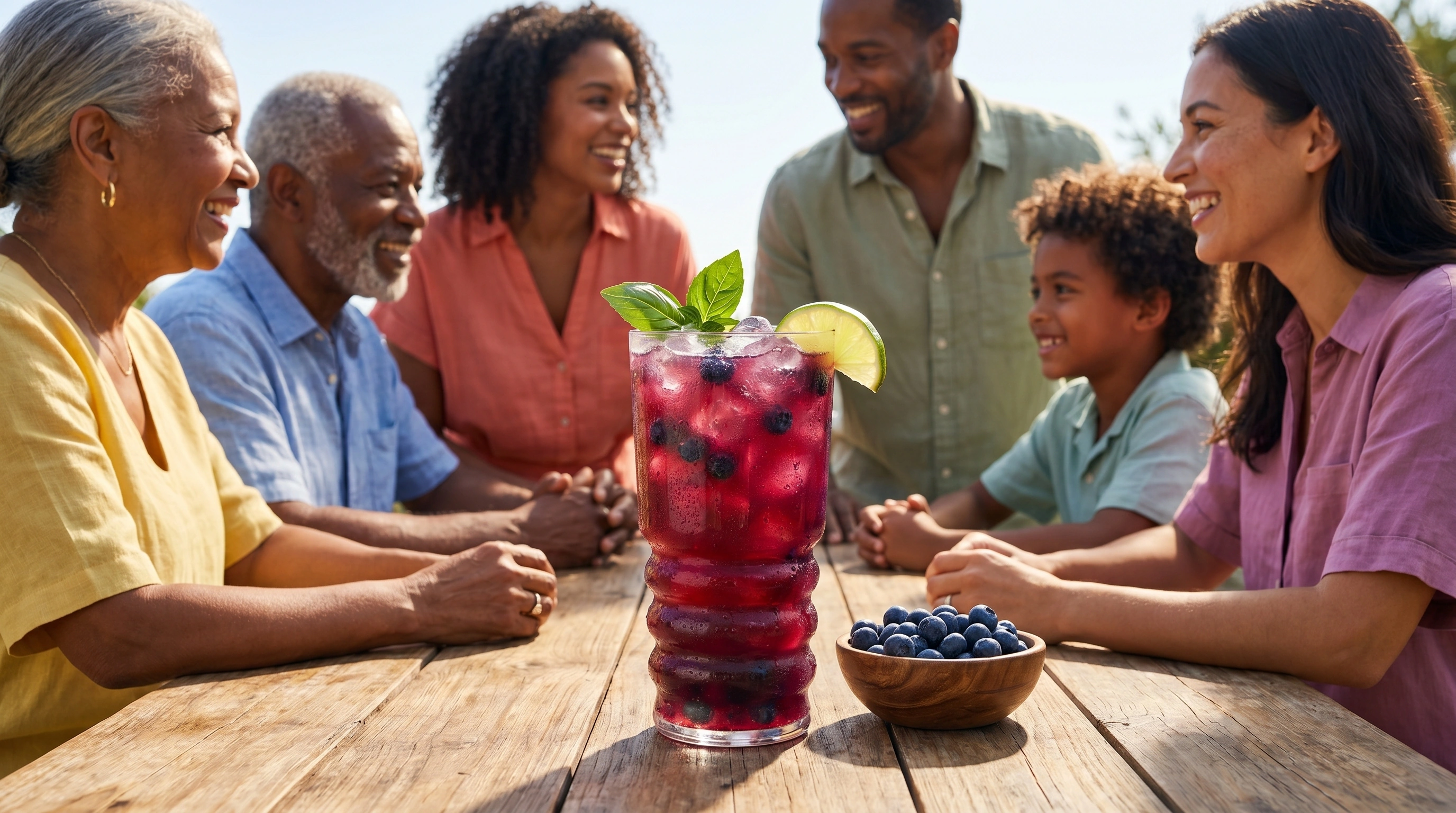 Basil-Blueberry Limeade