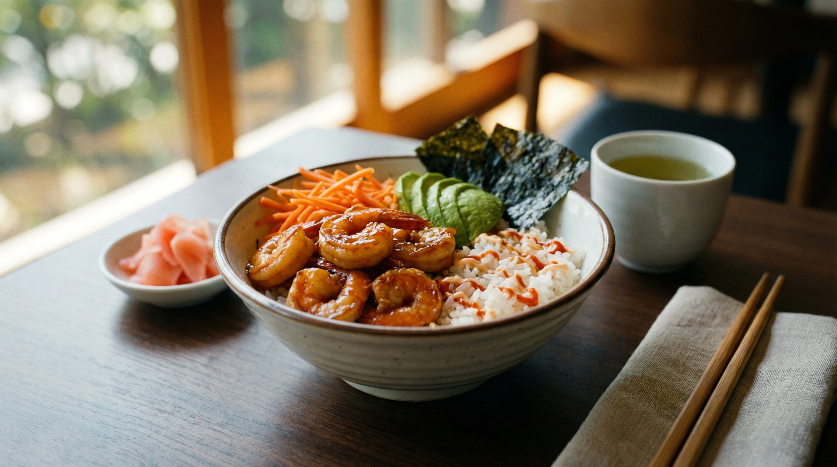 Riz de crevette Teriyaki
