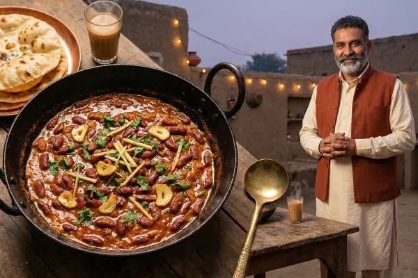 Lobia Karahi (Red Kidney Beans With Tomatoes)