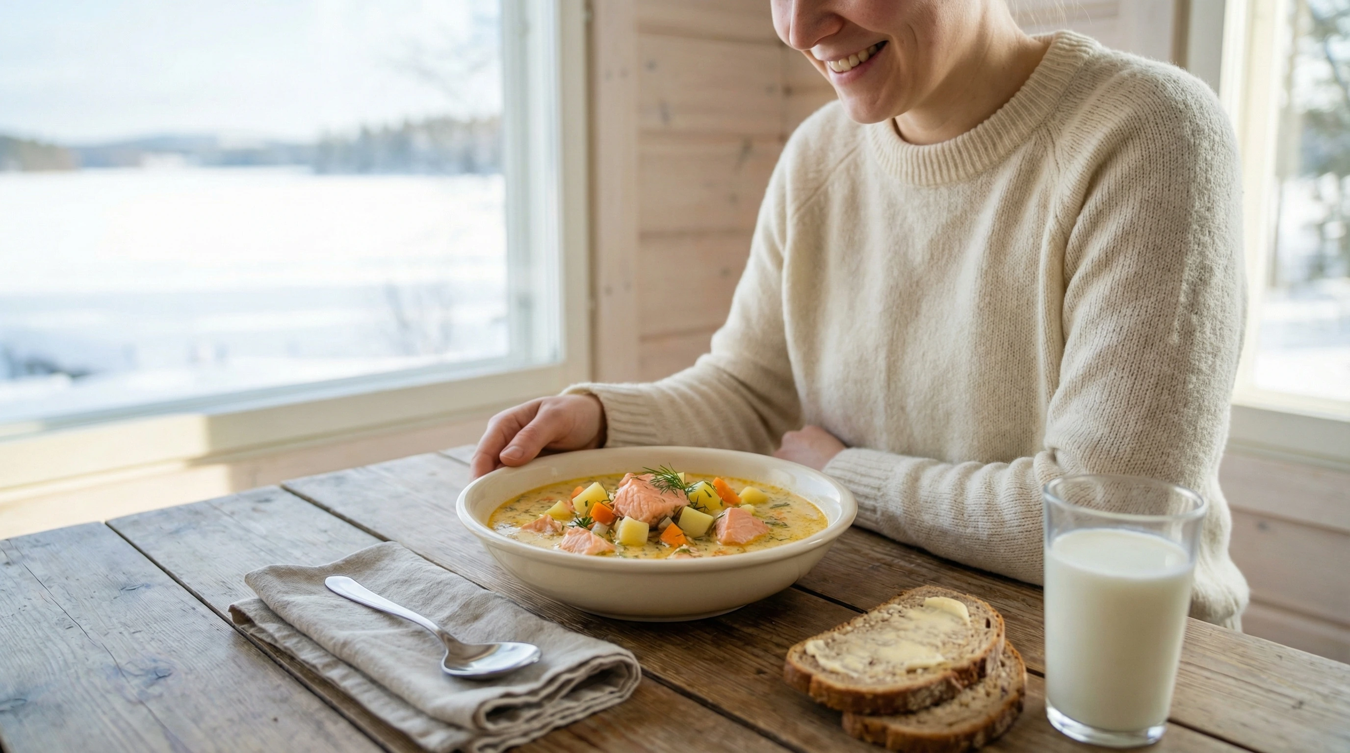 Traditional Finnish Salmon Soup (Lohikeitto)