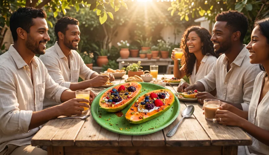 Tropical Morning Papaya Boats