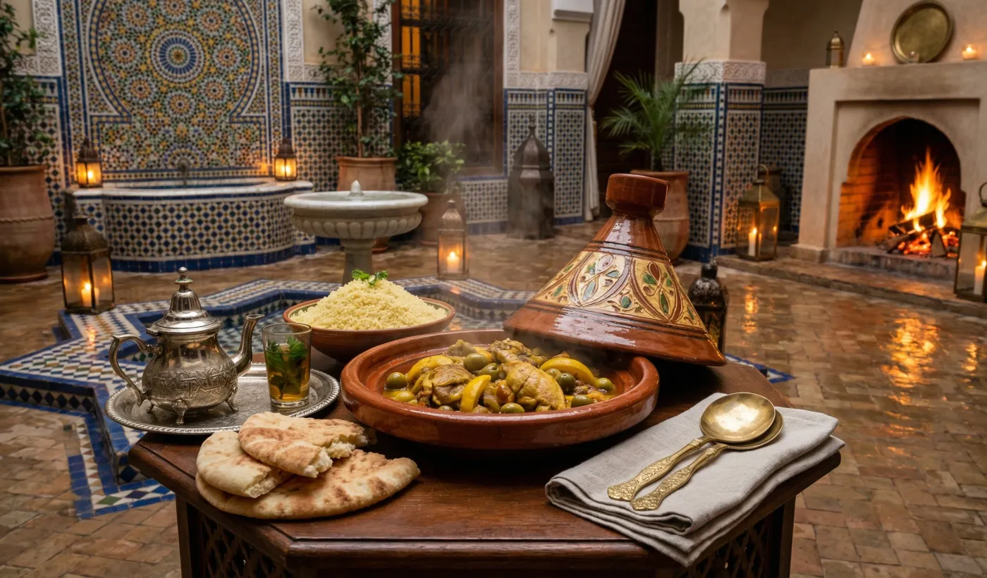 Tagine de pollo con limón preservado