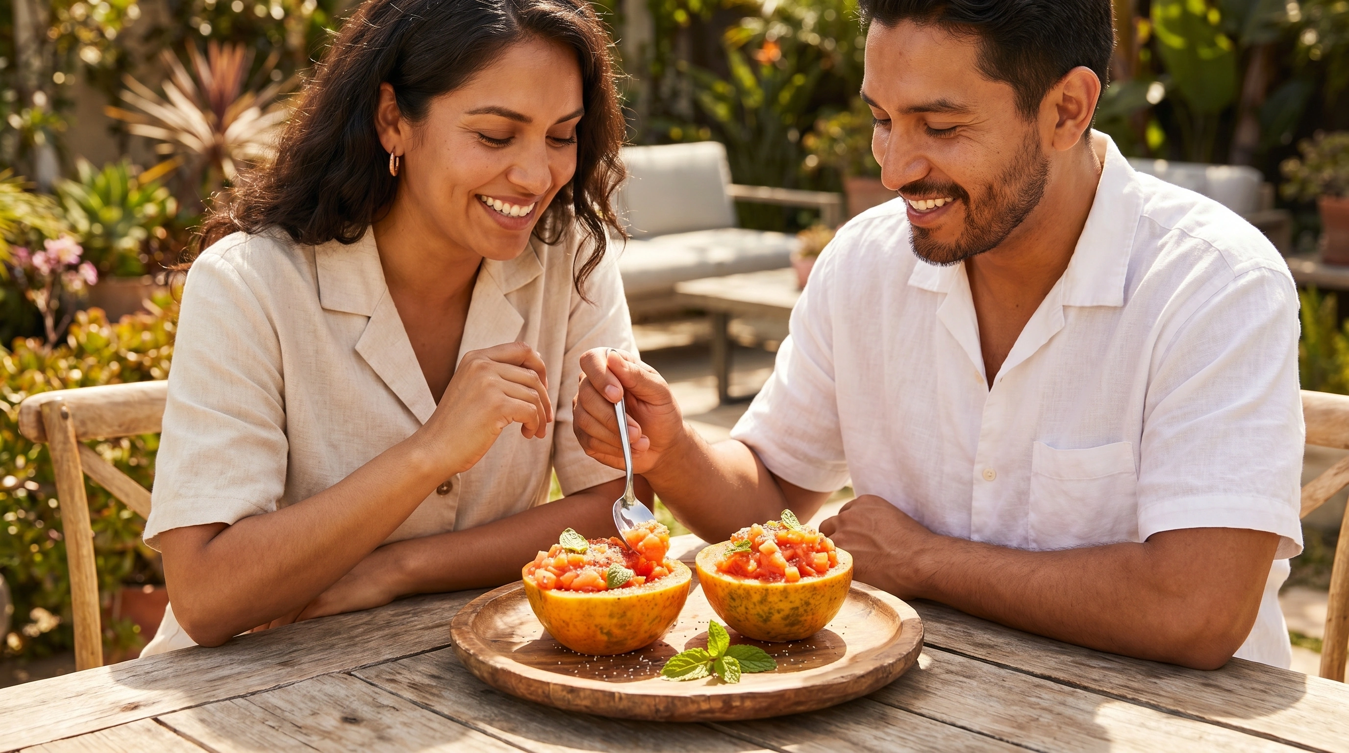 Papaya Sorbet Bowl