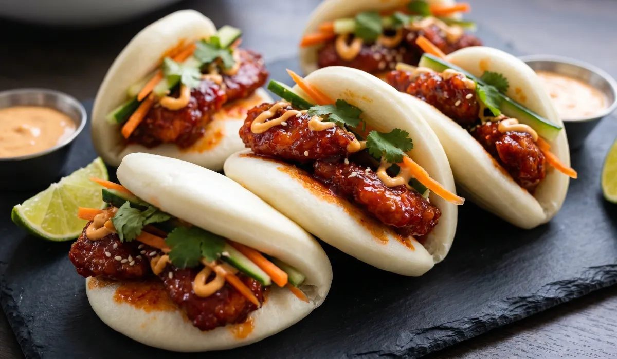 Gochujang Chicken con Bao Buns