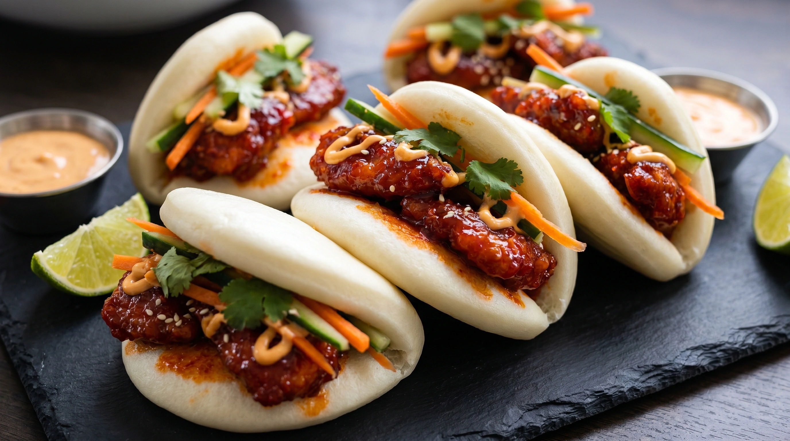 Gochujang Poulet avec Bun Bao