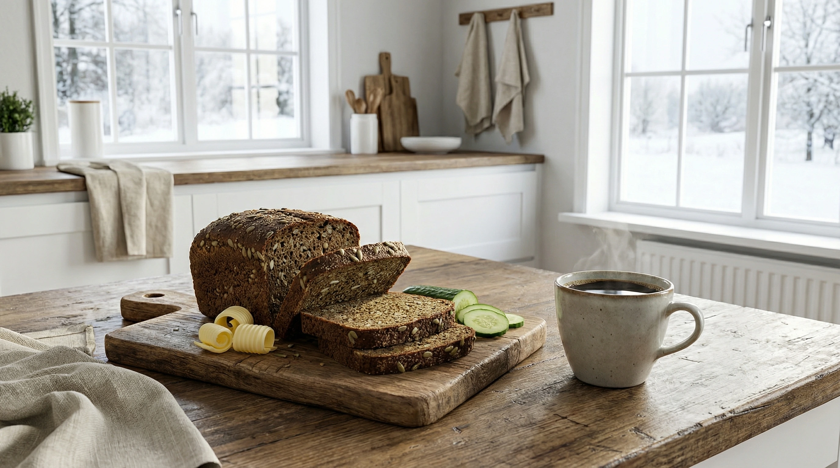Pain de seigle danois de nuit (Rugbrød)