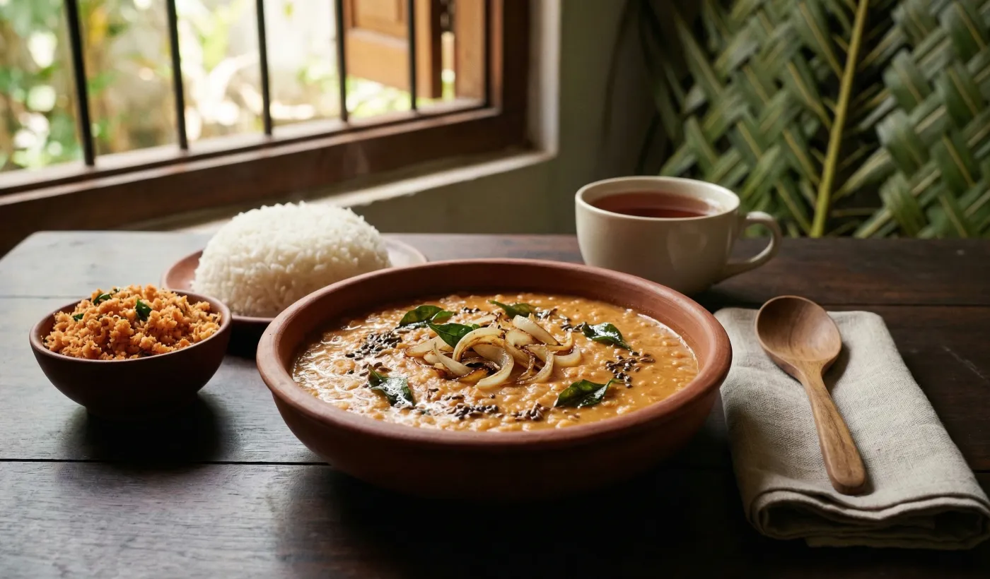 Parippe sri lankais crémeux avec temperation aromatique