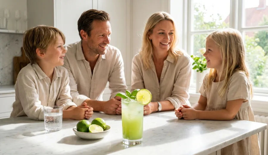 A Zesty Basil Twist on Limeade