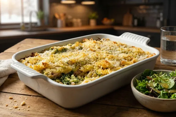 Brócoli con atún en salsa Mornay